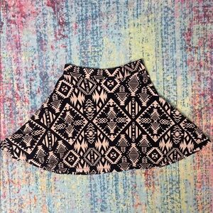 Victoria's Secret Black and Cream Skater Skirt
